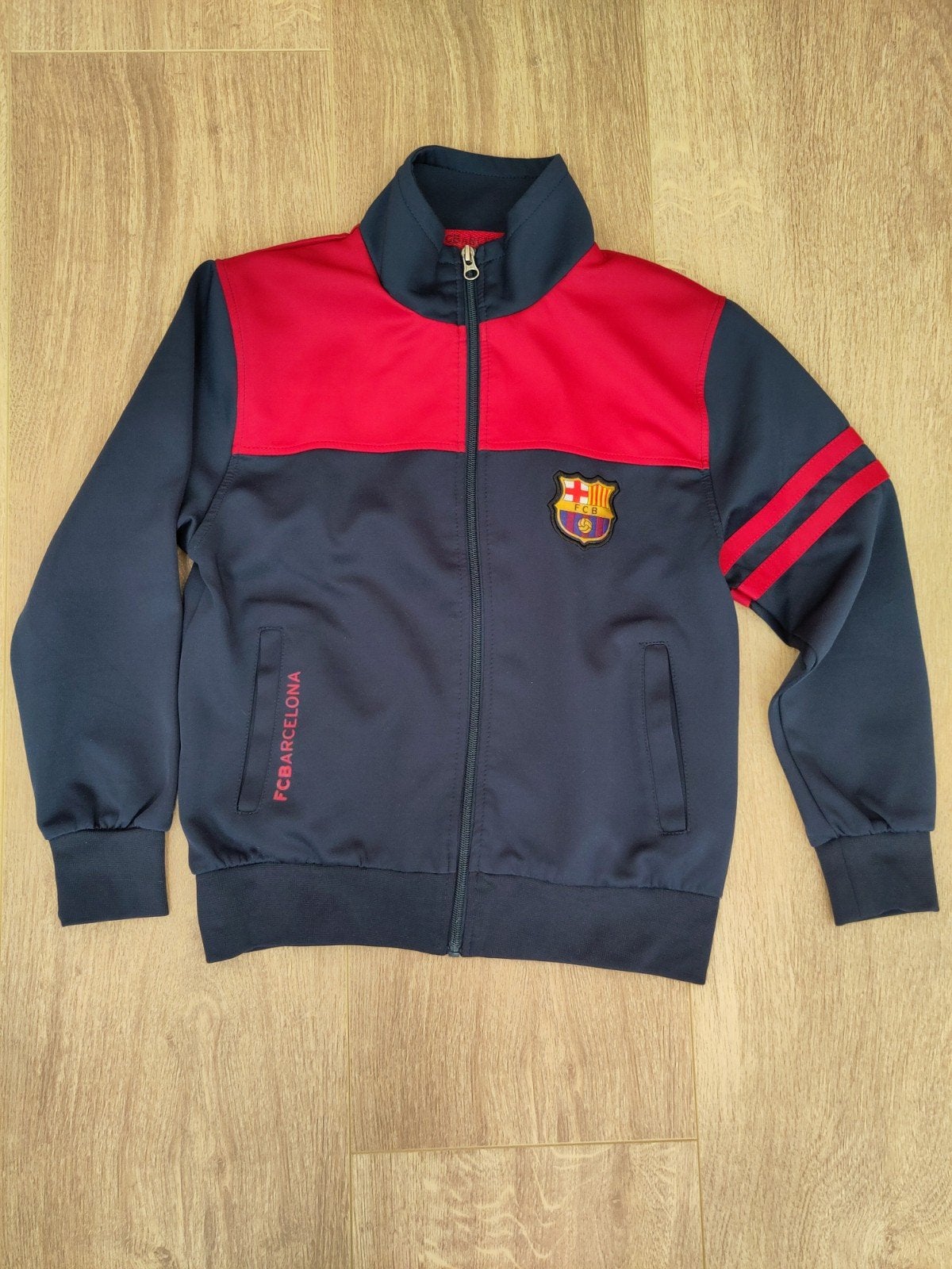 Trainingsjack FC Barcelona maat 134, Maat XS of kleiner, Ophalen of Verzenden, Gebruikt, Trainingspak