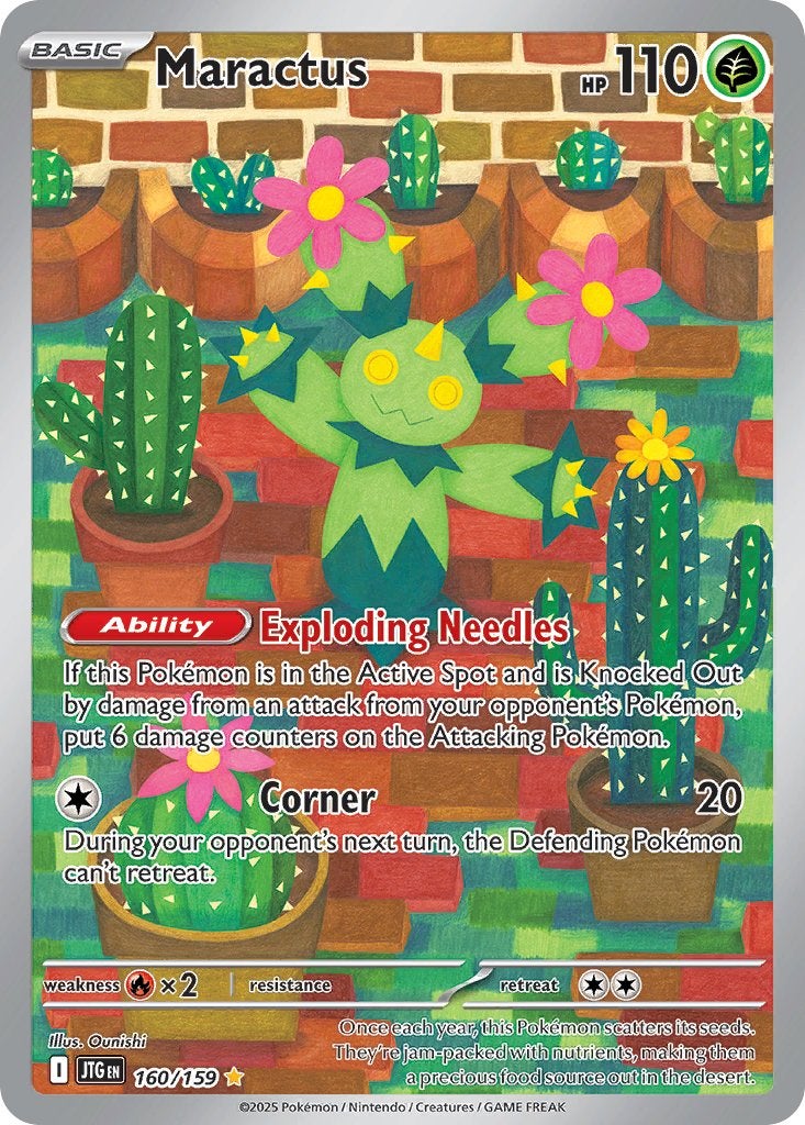 Maractus 160 - Journey Together Pokémon kaart, Ophalen, Zo goed als nieuw, Losse kaart