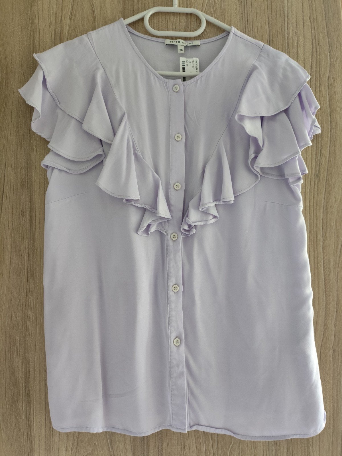 Fifth House blouse met ruches - Maat 38 (M), Maat 38/40 (M), Paars, Nieuw, Ophalen of Verzenden
