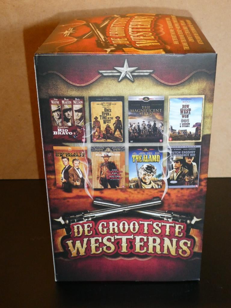 DVD-BOX "DE GROOTSTE WESTERNS"/nieuwst/+2 bonus-westerns €20, 1960 tot 1980, Vanaf 9 jaar, Ophalen of Verzenden, Zo goed als nieuw
