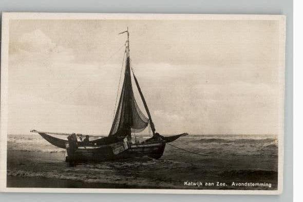 Oude Ansichtkaart Katwijk aan Zee - Avondstemming zie info