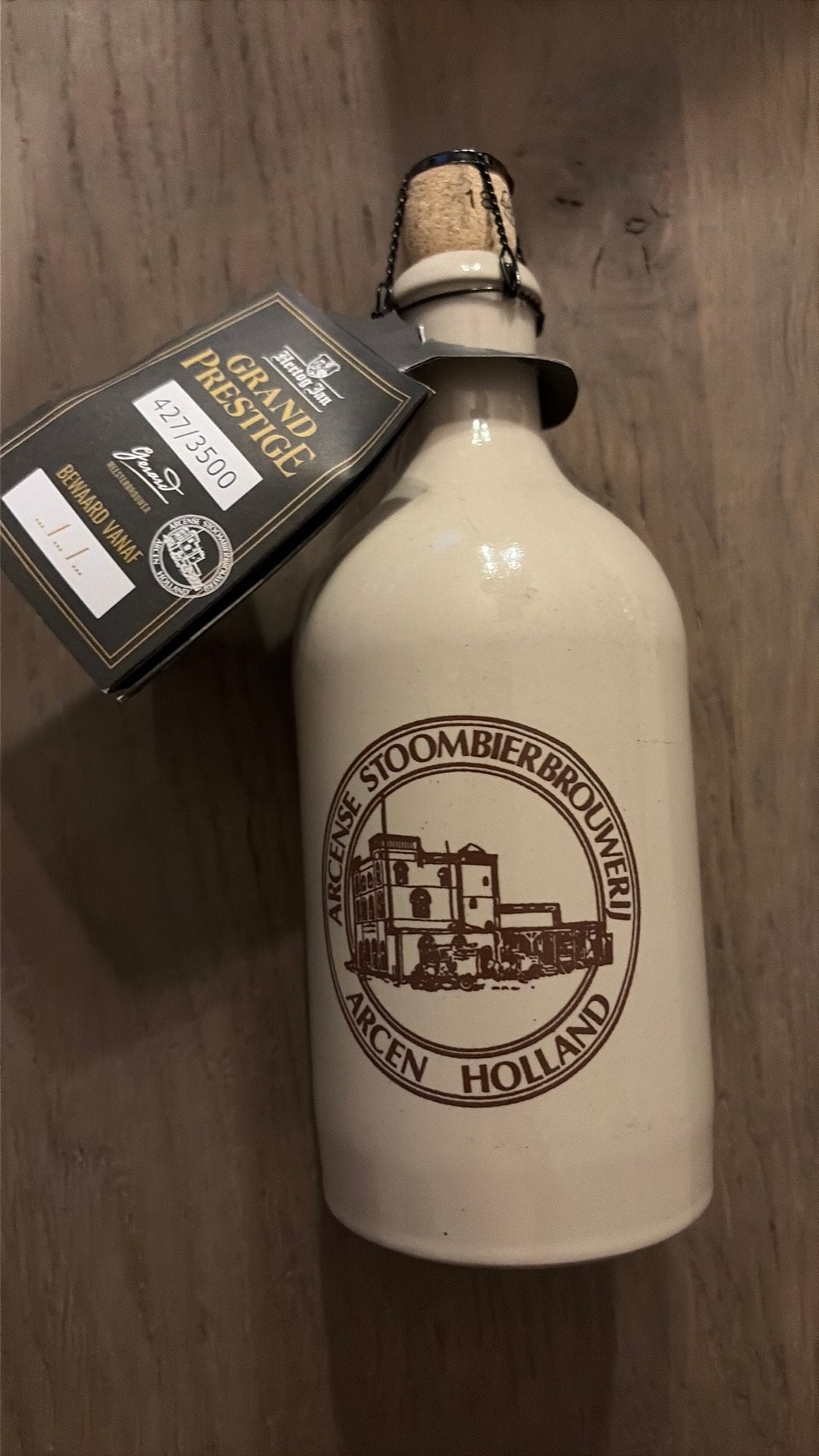 Hertog Jan grandprestige 427/3500, Verzamelen, Biermerken, Verzenden, Zo goed als nieuw, Flesje(s), Hertog Jan