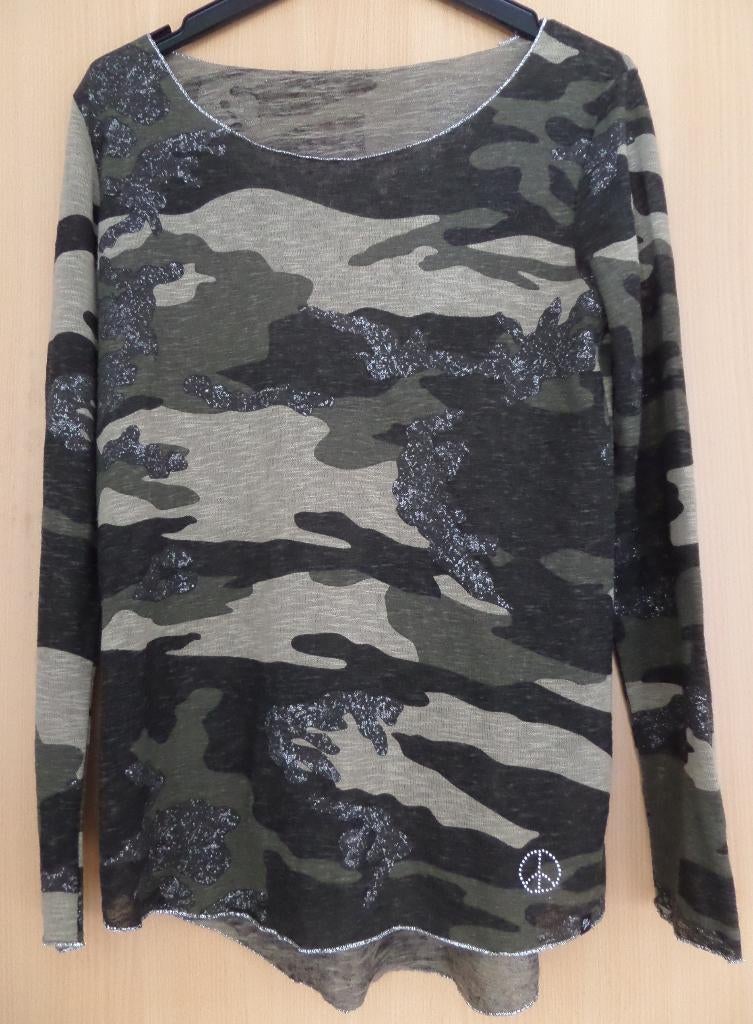 Dunnere longsleeve in army stijl maat 40, Kleding | Dames, Maat 38/40 (M), Ophalen of Verzenden, Zo goed als nieuw, Lange mouw
