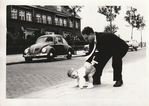 Rotterdam Roerdomplaan foto  kever Volkswagen auto UX-71_69, Ophalen of Verzenden, 1960 tot 1980, Zuid-Holland