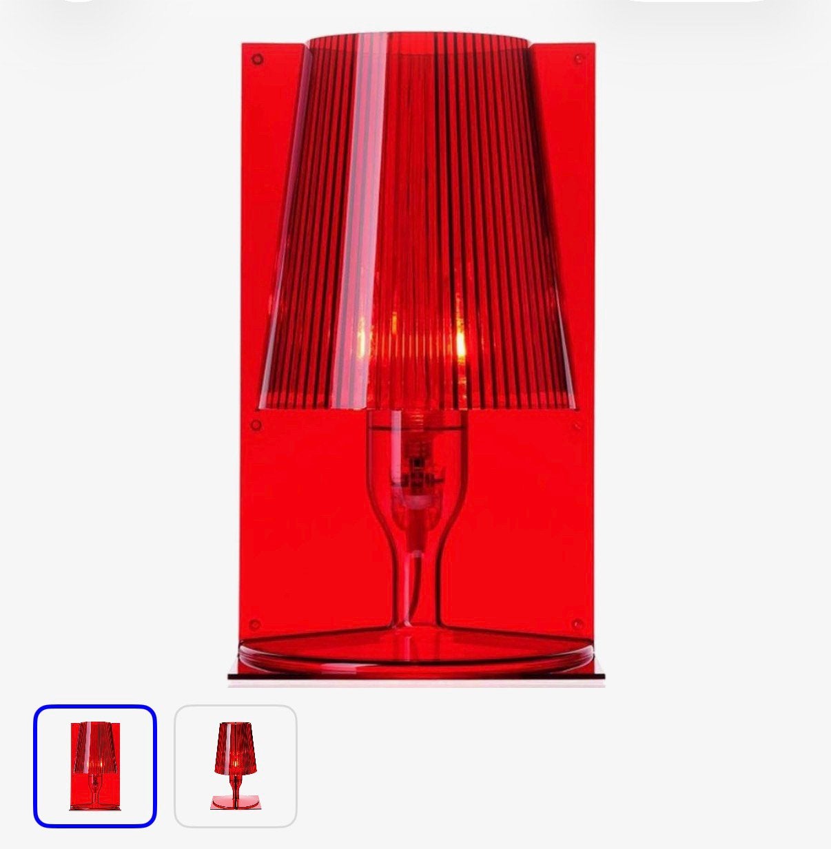 Kartell Take design tafellamp, Ophalen of Verzenden, Gebruikt, Kunststof, 50 tot 75 cm