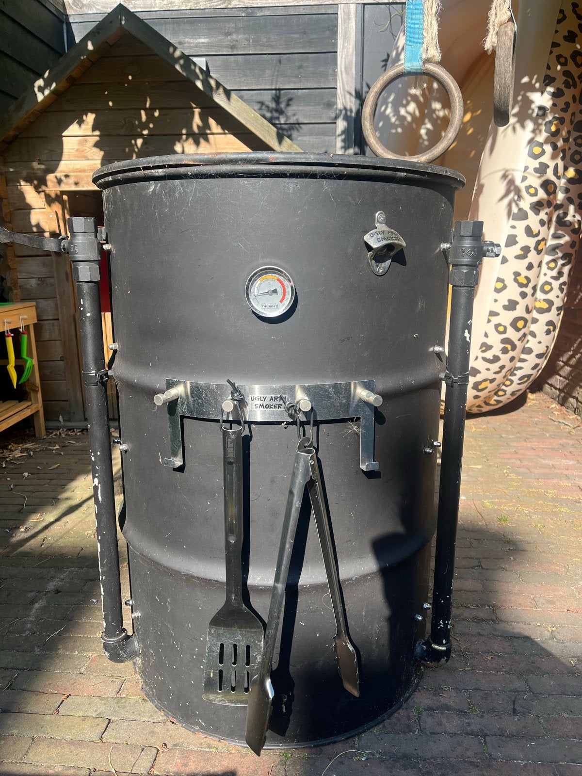 Ugly Drum Smoker BBQ - Zelfbouw Barrel BBQ, Ophalen, Gebruikt