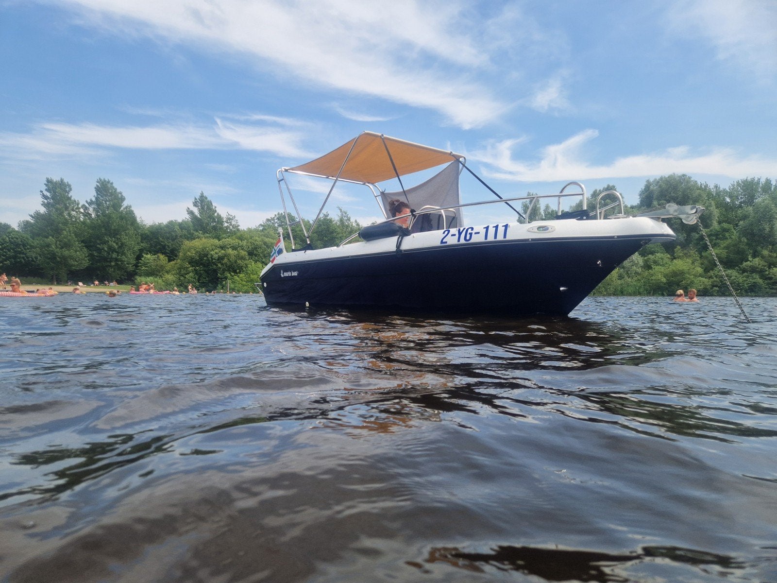 Consoleboot met trailer en Honda 50pk 4-takt, Watersport en Boten, Ophalen, Gebruikt, Viertaktmotor, 30 tot 50 pk