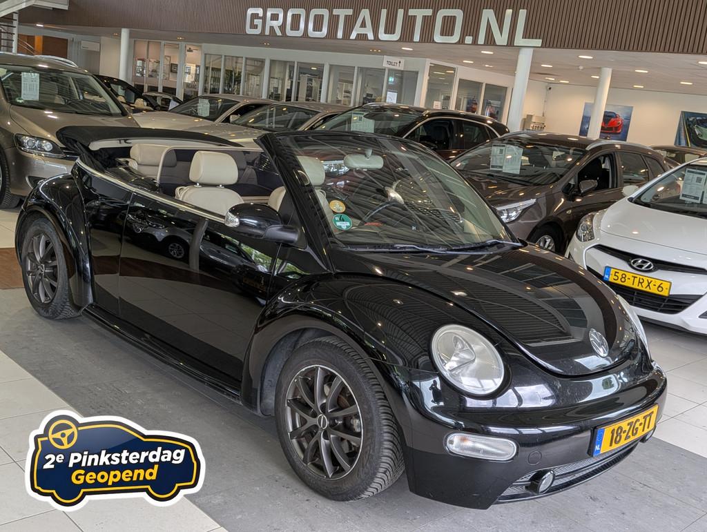 Volkswagen New Beetle Cabriolet 2.0 Airco, Leder, Stuurbekra, Voorwielaandrijving, Gebruikt, 4 cilinders, 4 stoelen