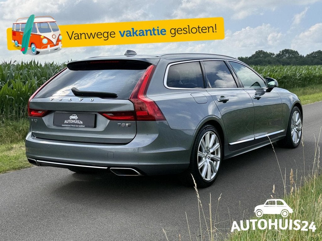 Volvo V90 2.0 T8 AWD Inscription 390pk Trekhaak|LED|19"|Lede, Auto's, Volvo, Automaat, 4 cilinders, Bluetooth, Leder