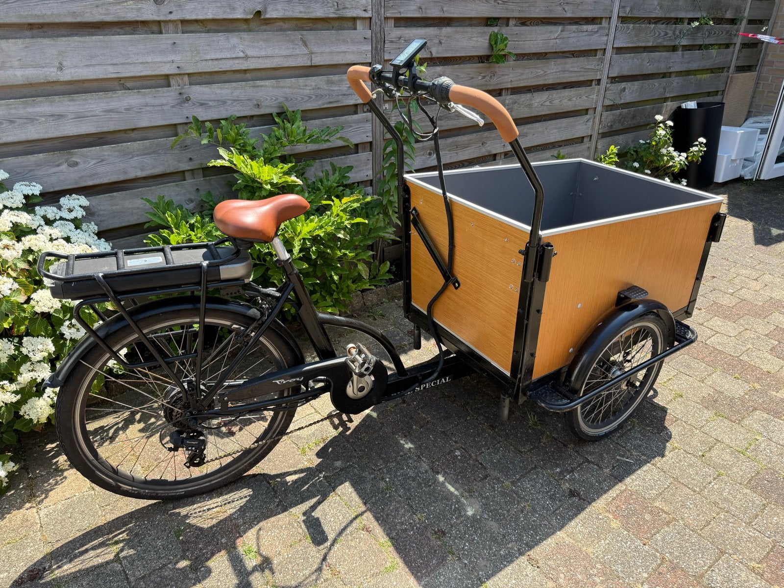 Elektrische bakfiets met 7 versnellingen, Fietsen en Brommers, Gebruikt, Velgrem, Elektrisch, 2 kinderen