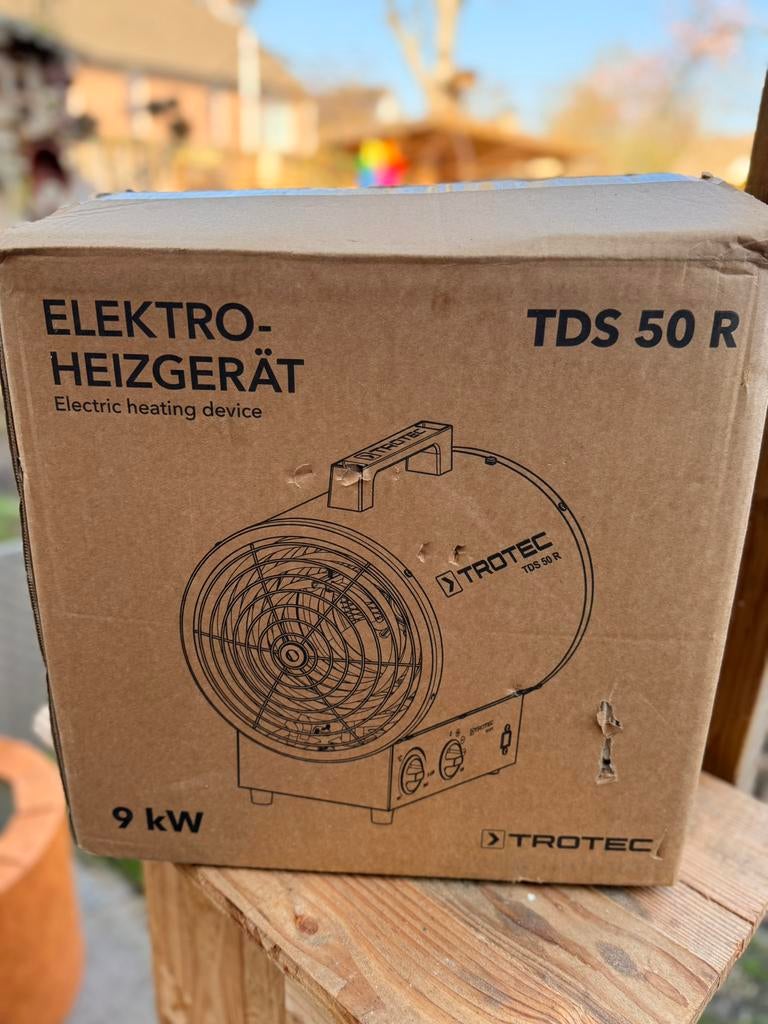 Trotec TDS 50 R elektrische kachel 9kW (krachtstroom), Ophalen, Zo goed als nieuw, Elektrisch, Overige soorten