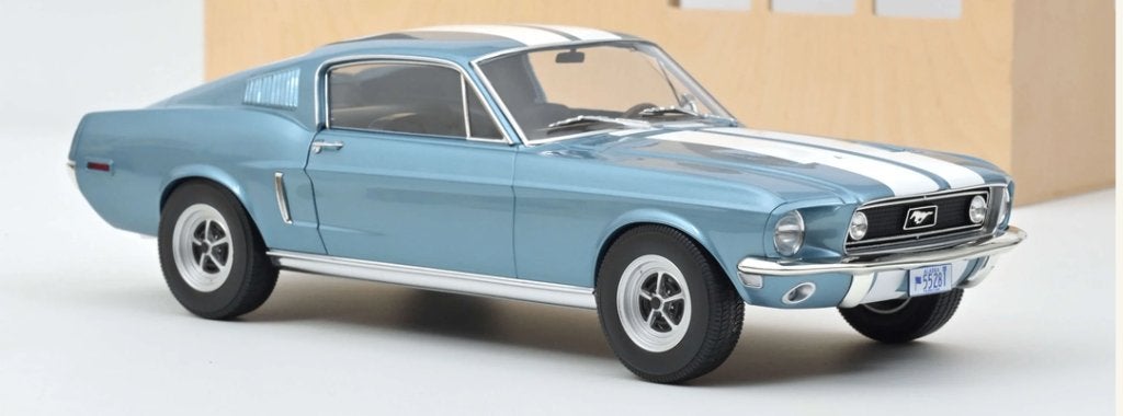 Ford Mustang Fastback 1968 Blauw 1/12 NOREV LIM. Ed. 122705