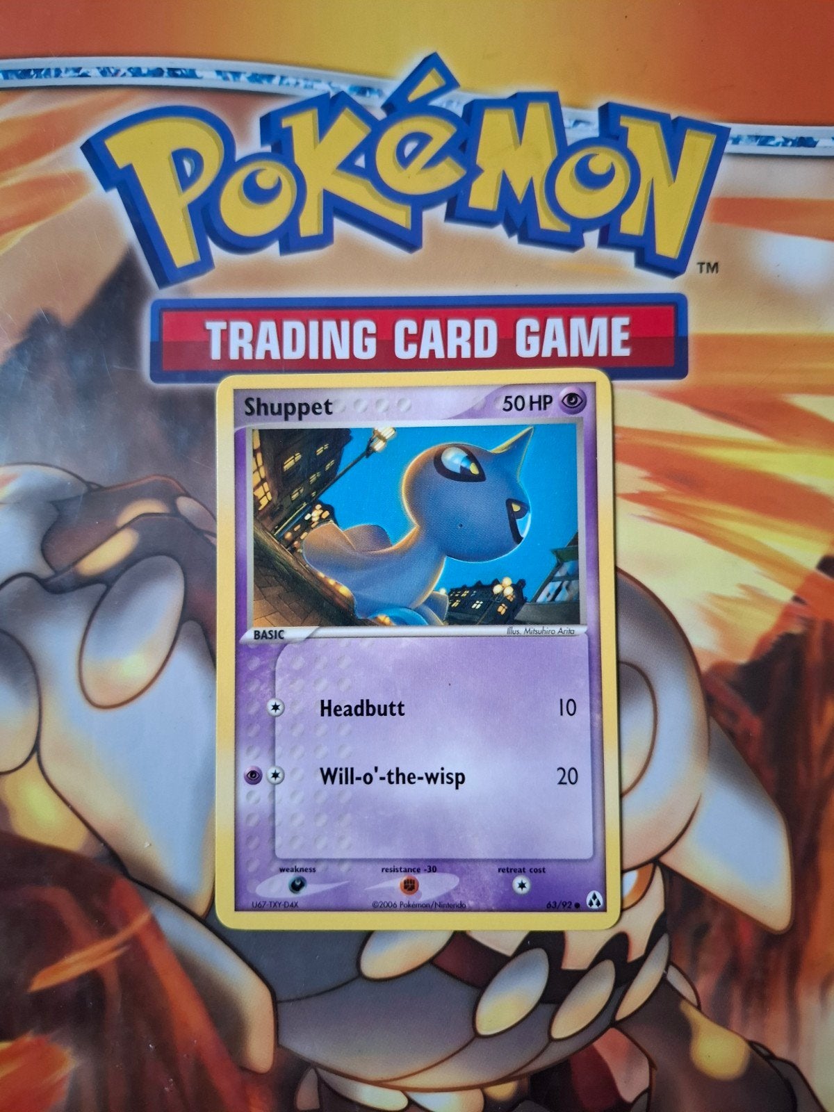 Shuppet 63/92 Ex Legend Maker pokemon kaart nm, Ophalen of Verzenden, Zo goed als nieuw, Losse kaart