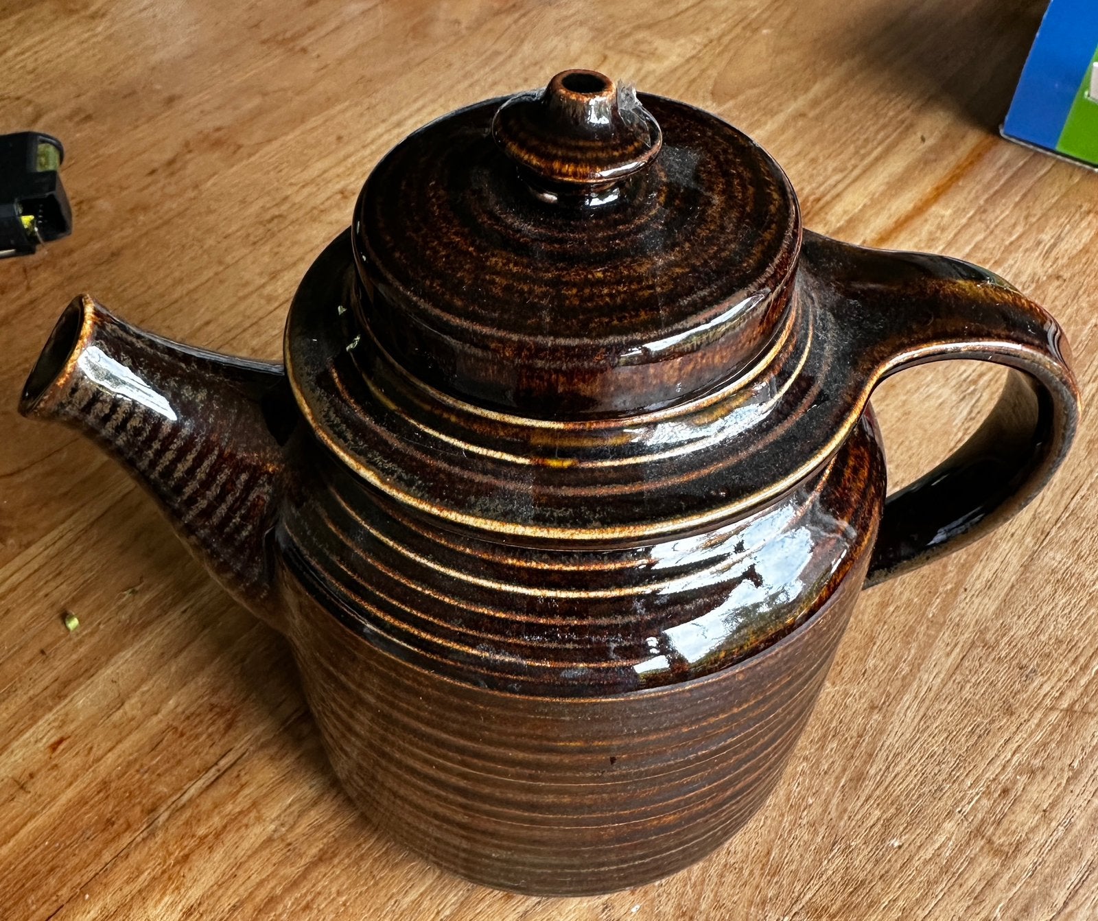 Vintage Arabia Finland theepot - Bruin geglazuurd aardewerk, Ophalen