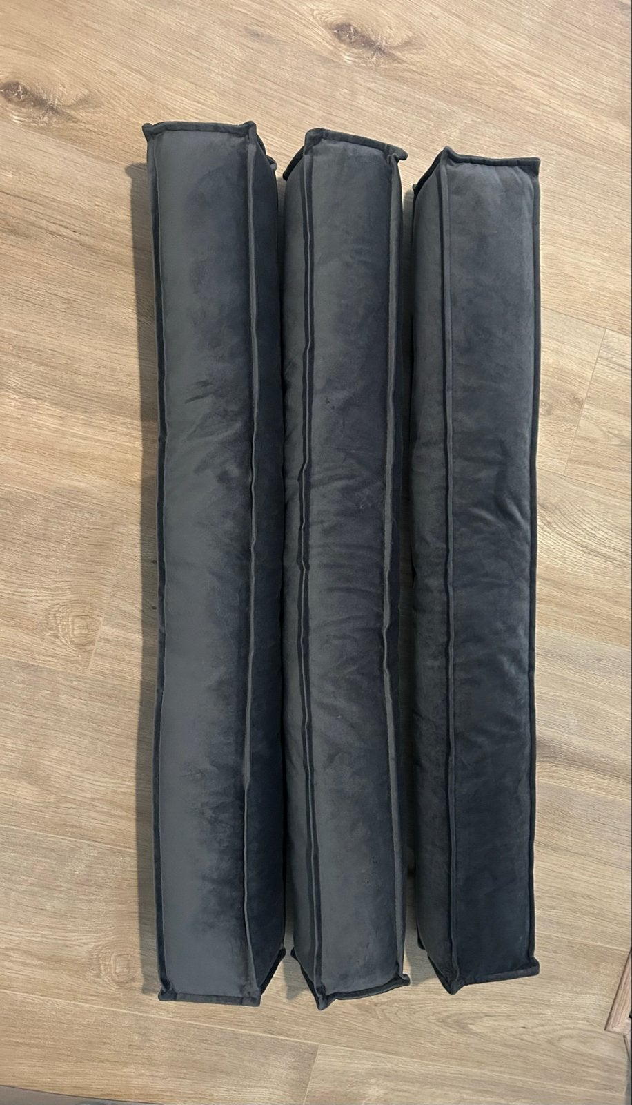 3 x Tochtstopper Velours Antraciet 95x10x10 cm, Ophalen of Verzenden, Zo goed als nieuw, Grijs, Textiel