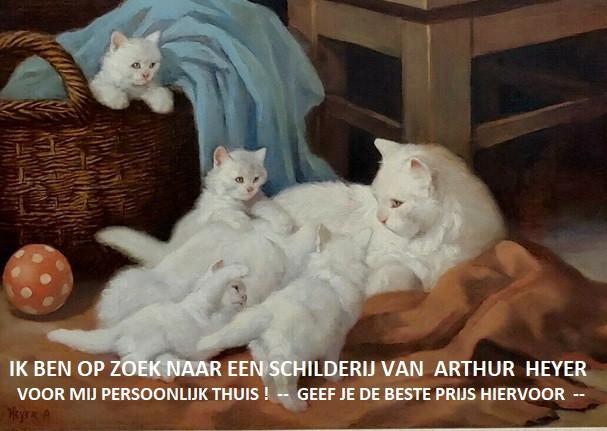 TE KOOP GEVRAAGD : Schilderij van ARTHUR HEYER, Antiek en Kunst, Kunst | Schilderijen | Klassiek, Verzenden