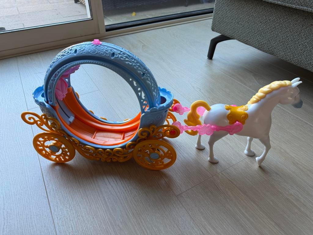 Barbie Assepoester Koets met Paard, Kinderen en Baby's, Ophalen, Gebruikt, Meisje