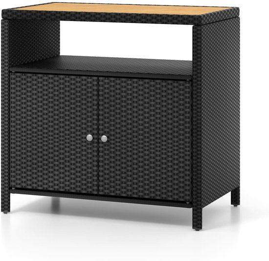 Tuinkast Rattan Kast Buitenberging Opbergkast Tuinmeubel, Corvance B.V., Verzenden, Nieuw, Corvancebol@gmail.com