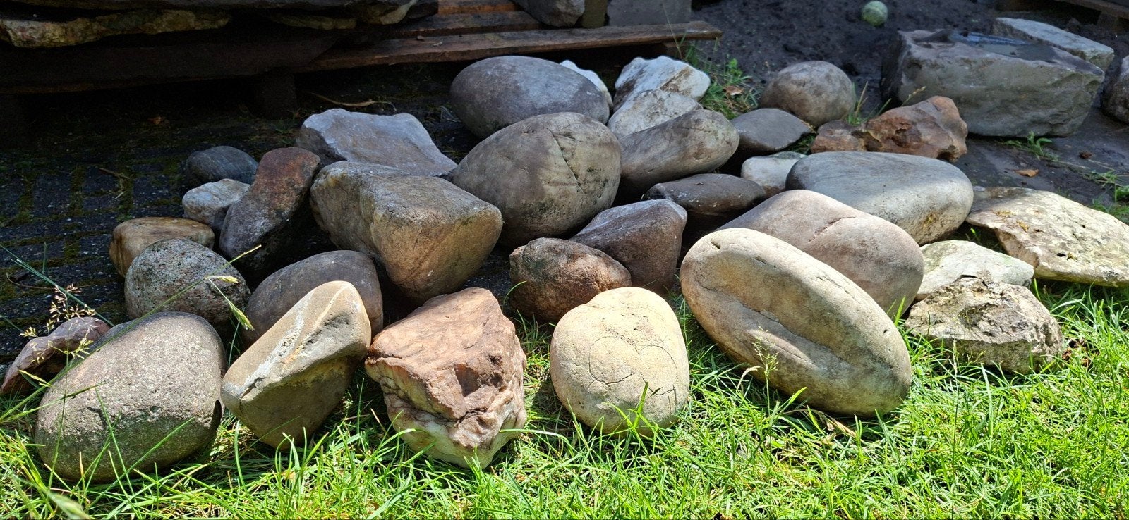 Diverse natuurstenen voor tuin of decoratie, Ophalen, Overige materialen, Gebruikt, Kei