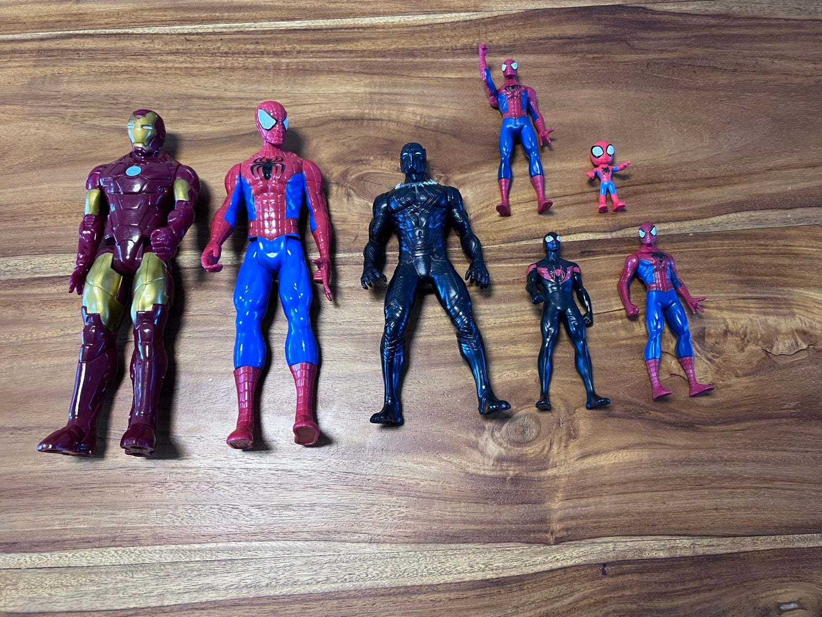 Marvel actiefiguren set: Spiderman, Iron Man, Black Panther, Ophalen of Verzenden, Gebruikt