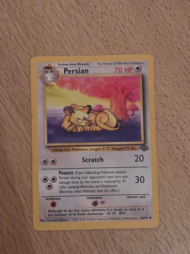 Pokemon kaart Persian 1999, Ophalen of Verzenden