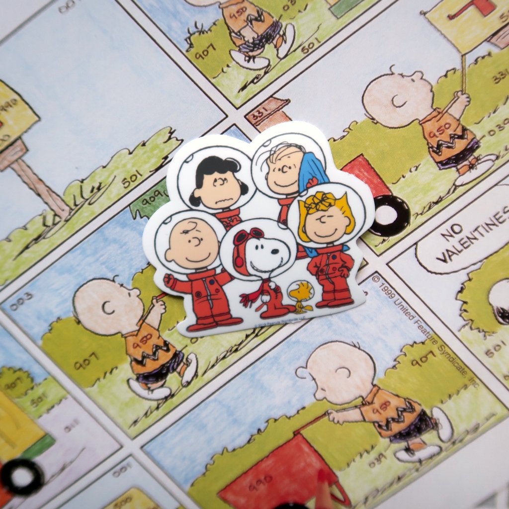 Snoopy en Peanuts gang strips NASA astronaut sticker, Verzamelen, Verzenden, Snoopy, Nieuw, Plaatje, Poster of Sticker