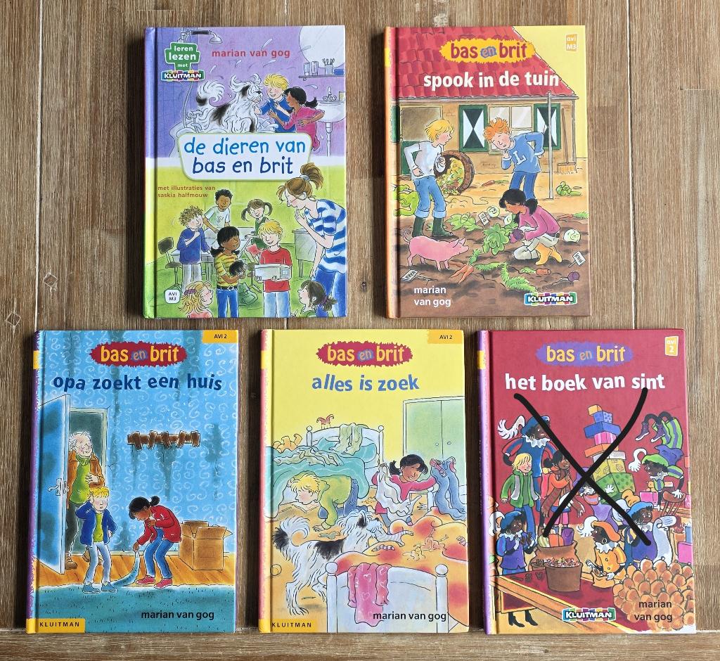 5 x Bas en Brit - leesboekjes voor Groep 3 - AVI M3 / AVI E3, Boeken, Kinderboeken | Jeugd | onder 10 jaar, Zo goed als nieuw