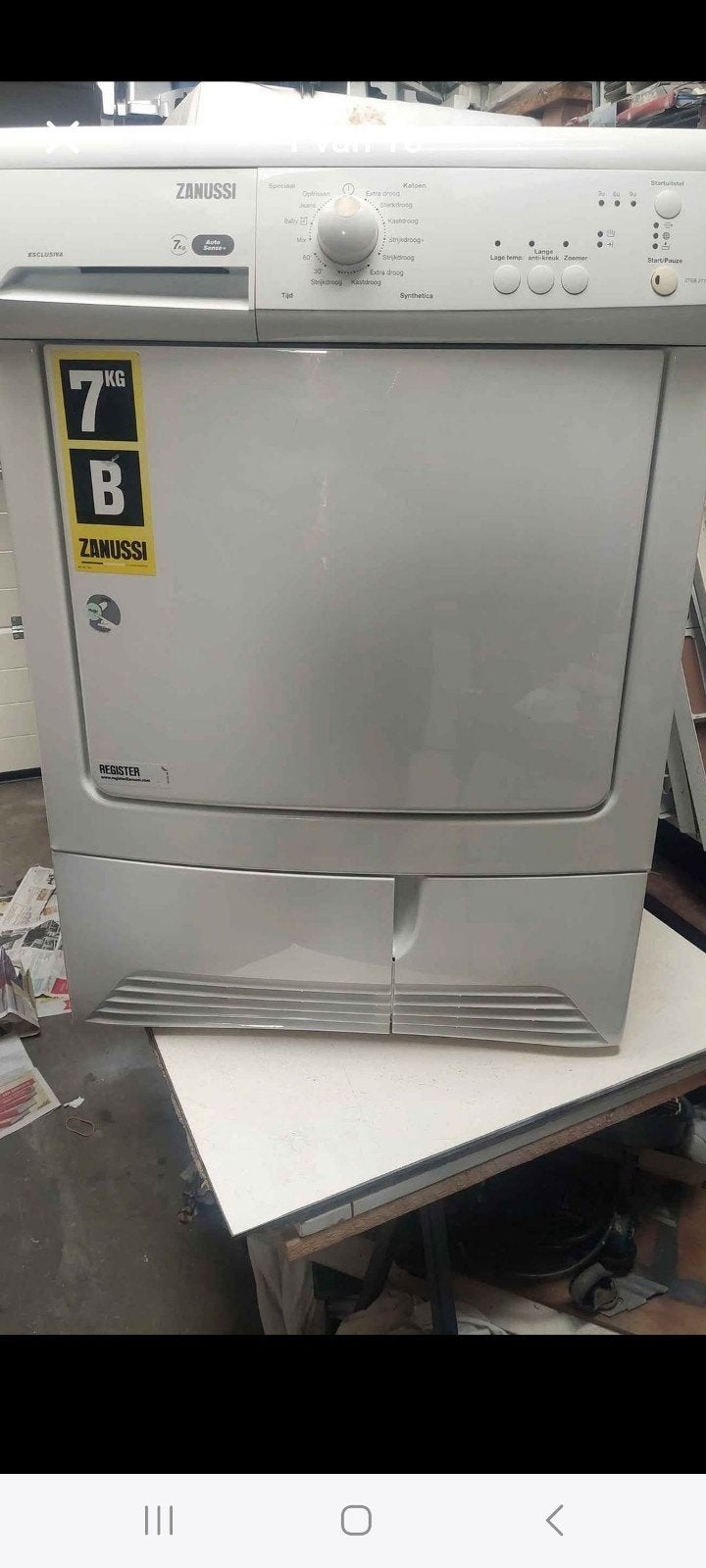 zanussi condensdroger, Witgoed en Apparatuur, Wasdrogers, 6 tot 8 kg, Ophalen, Condens, 85 tot 90 cm