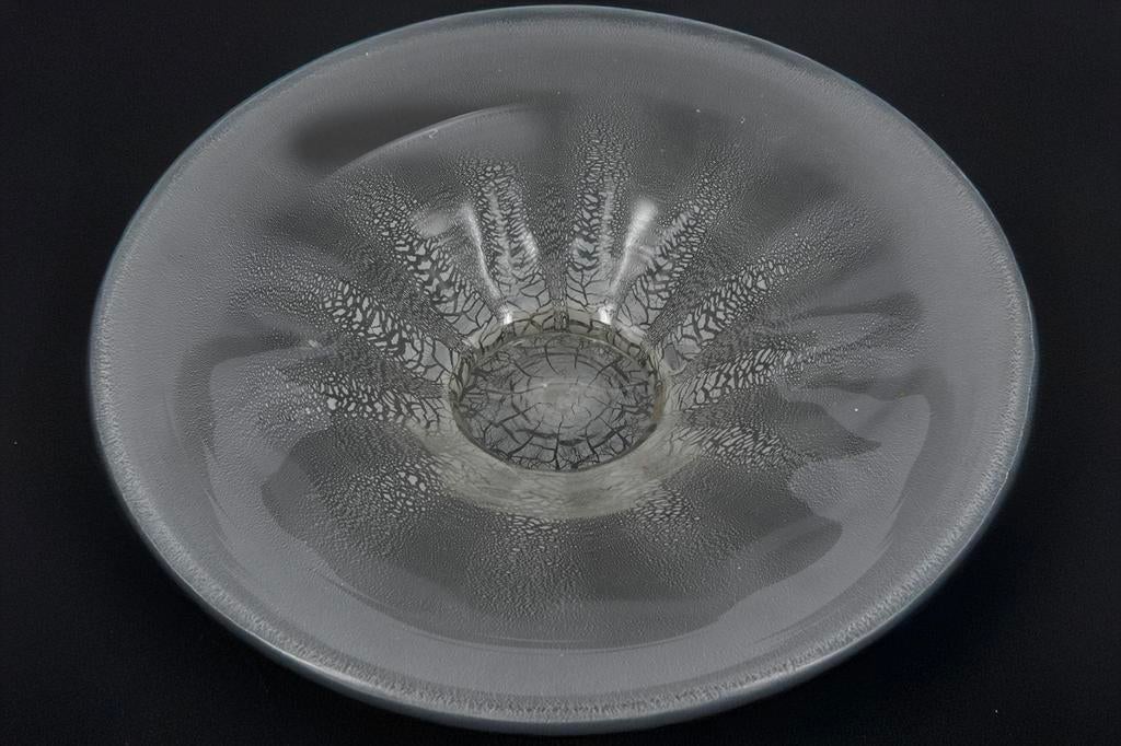 TIN CRAQUELE  SCHAAL  , A.D COPIER, Antiek en Kunst, Antiek | Glas en Kristal, Ophalen of Verzenden