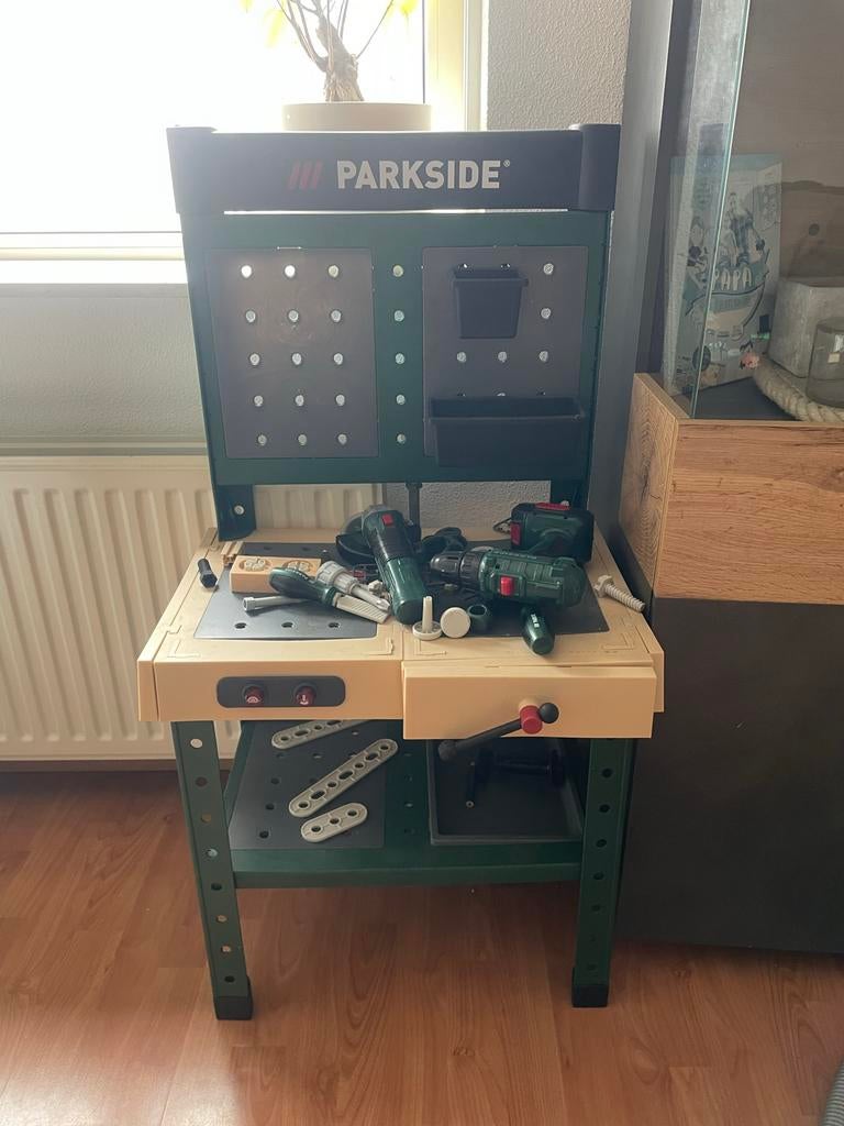 Parkside speelgoed werkbank - Zo goed als nieuw, Ophalen of Verzenden, Zo goed als nieuw, Bouwen