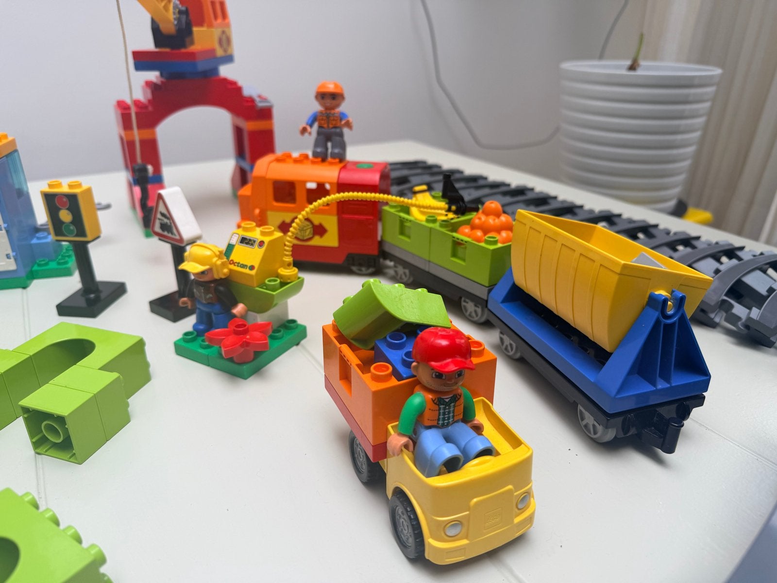 Luxe Duplo Treinset 10508 + Uitbreiding 10506, Gebruikt, Ophalen of Verzenden, Duplo, Meerdere sets