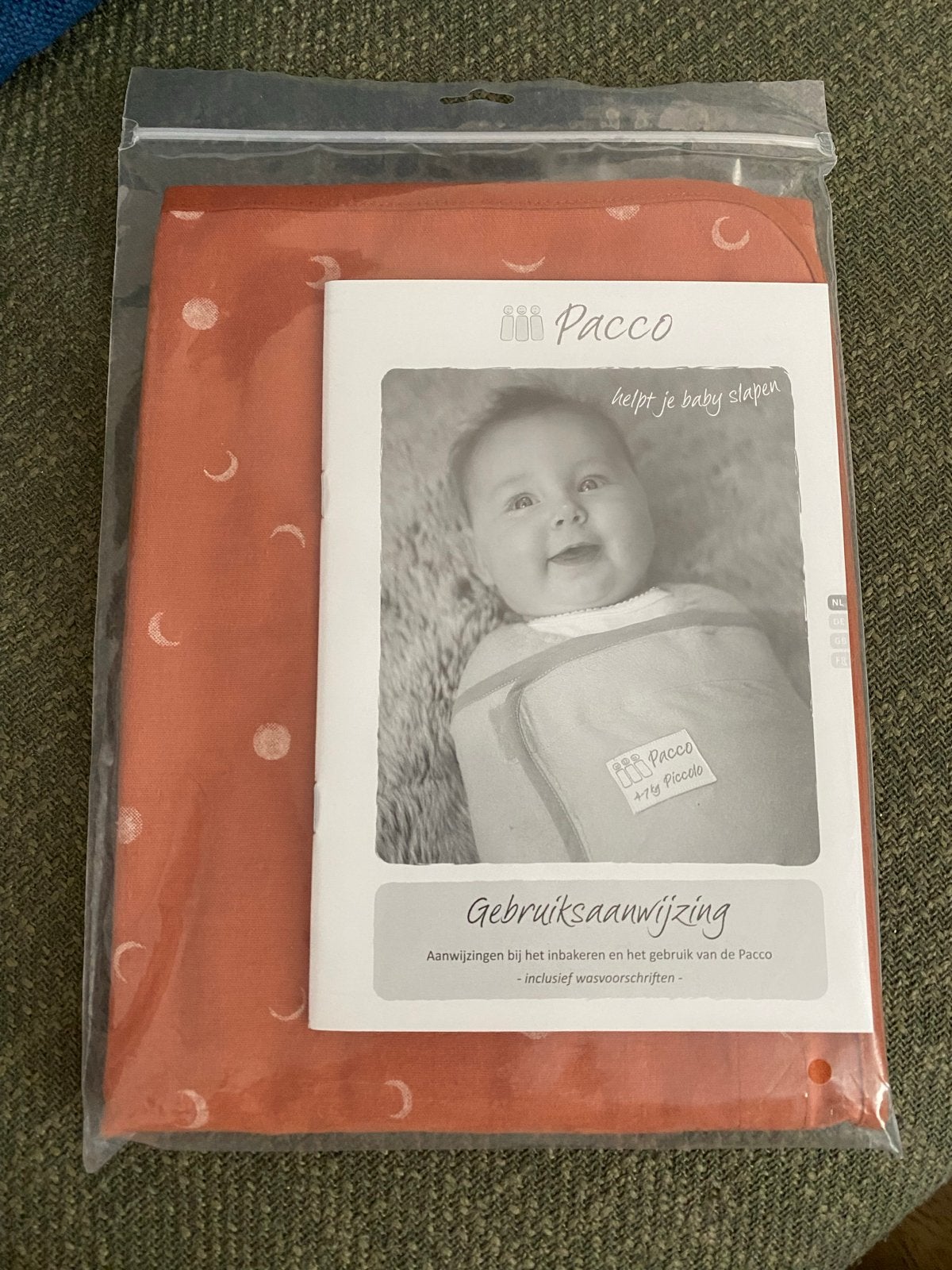 Pacco Primo inbakerdoek terra maan (2-4 kg) - Nieuw, Wasbaar, Overige kleuren, Bakerzak of Bakerdoek, Nieuw