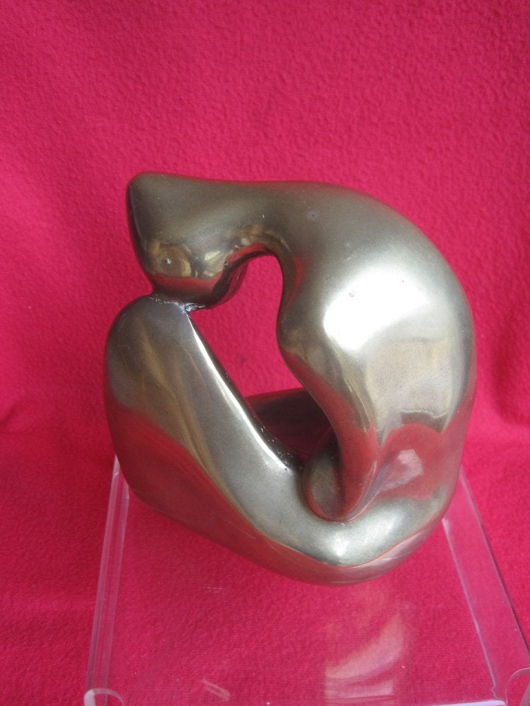 Bronzen beeld, Minder dan 20 cm, Ophalen of Verzenden, Brons, Gemerkt