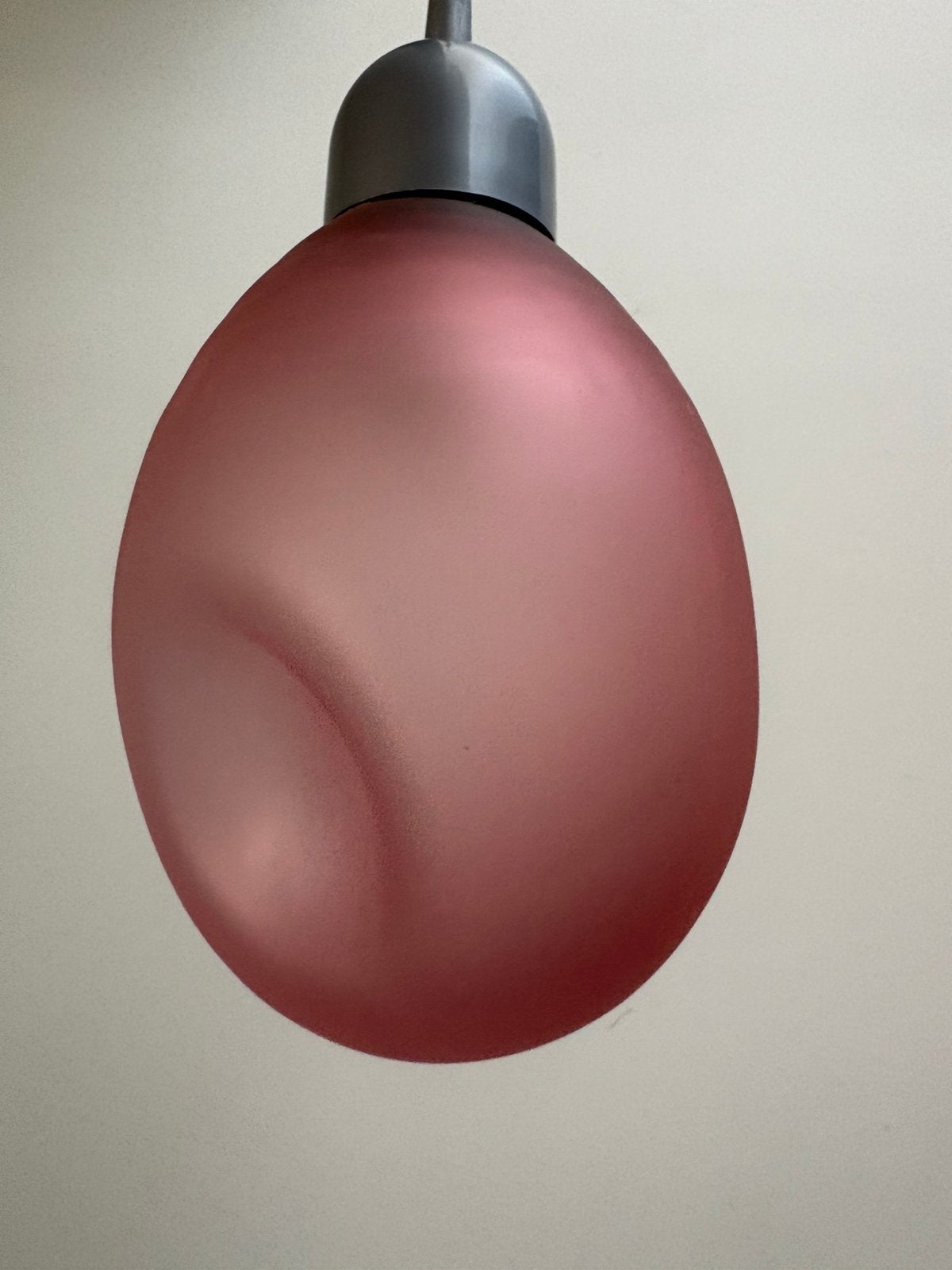 Glazen vintage IKEA hanglamp, Ophalen of Verzenden, Gebruikt, Glas, E27 (groot)