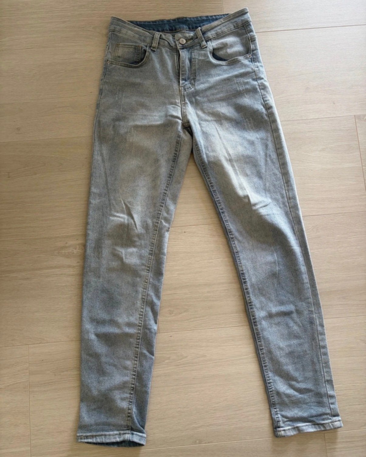 Lichtblauwe spijkerbroek - Maat S, Kleding | Dames, Ophalen of Verzenden, Gedragen, Blauw, W27 (confectie 34) of kleiner