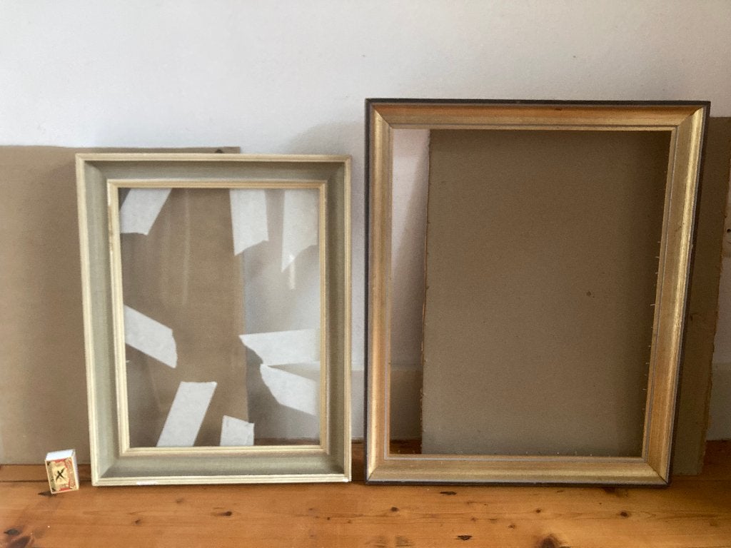 Grote & kleine oude schilderijlijsten & moderne fotolijsten, Gebruikt, Schilderijlijst, Met sierrand, Ophalen of Verzenden