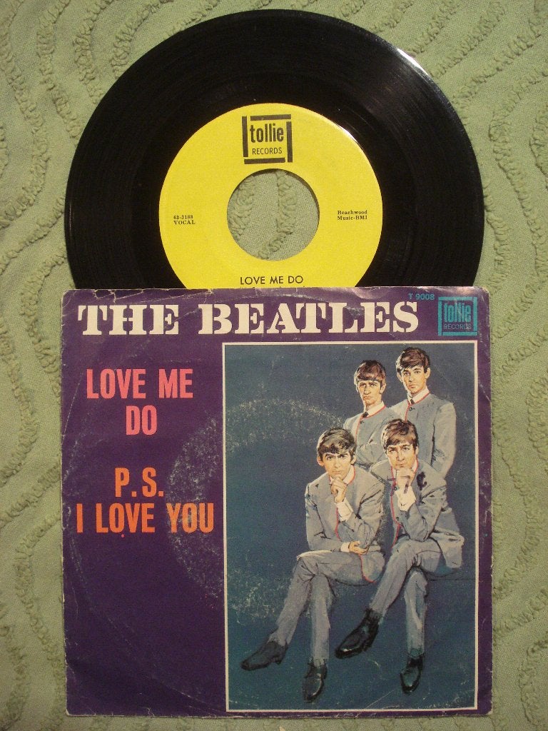The Beatles 7" Vinyl Single: Love me do (USA) Tollie vierknt, Ophalen of Verzenden, Gebruikt, Pop