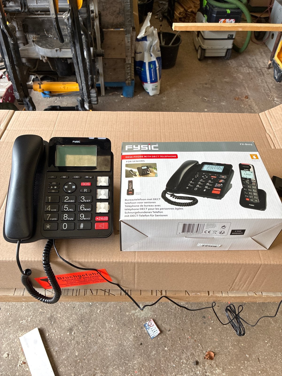 Fysic FX-8035 bureautelefoon met DECT-telefoon voor senioren, Ophalen, Zo goed als nieuw