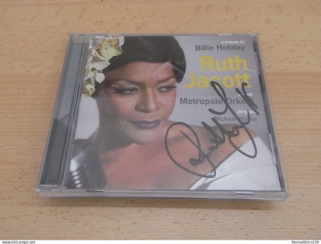Gesigneerde cd Ruth Jacott ( tribute to Billie Holiday) 2010, Ophalen of Verzenden, Zo goed als nieuw, Cd of Plaat, Gesigneerd