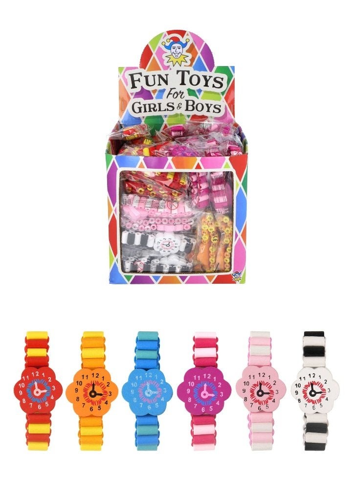 PARTIJ HOUTEN HORLOGE ARMBANDEN 14CM ASSORTI KLEUR, ., Nieuw, Ophalen of Verzenden, .