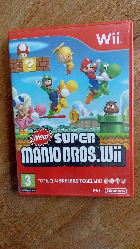 New super mario bros wii, Spelcomputers en Games, Racen en Vliegen, Ophalen of Verzenden, Zo goed als nieuw, 3 spelers of meer
