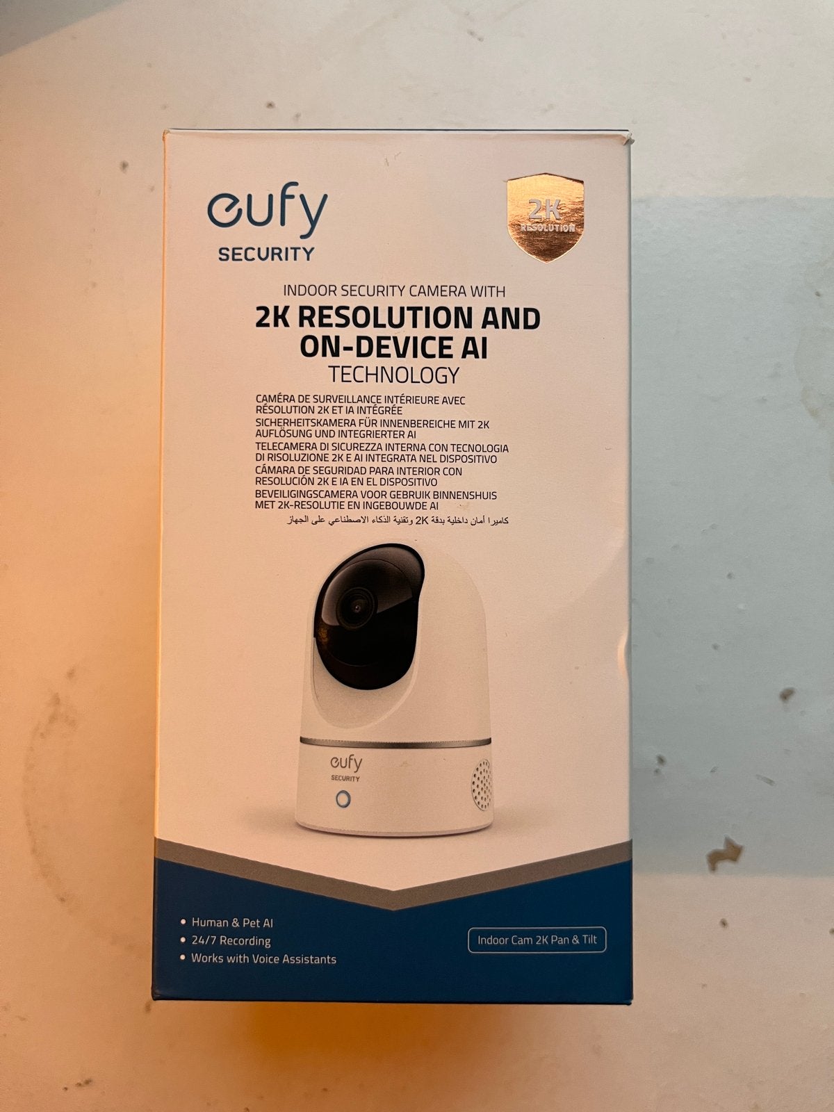 Eufy Indoor Cam 2K Pan & Tilt Beveiligingscamera, Audio, Tv en Foto, Ophalen of Verzenden, Zo goed als nieuw, Binnencamera