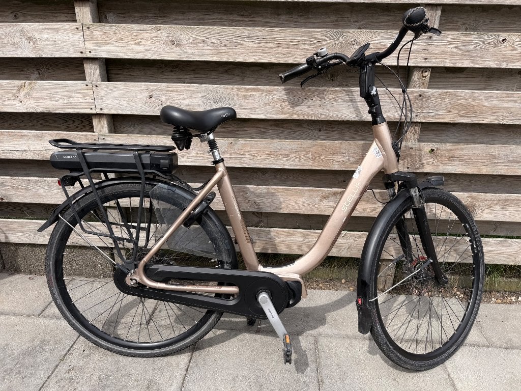 Stella Livorno Shimano elektrische fiets middenmotor, Zo goed als nieuw, 51 tot 55 cm, 50 km per accu of meer, Ophalen