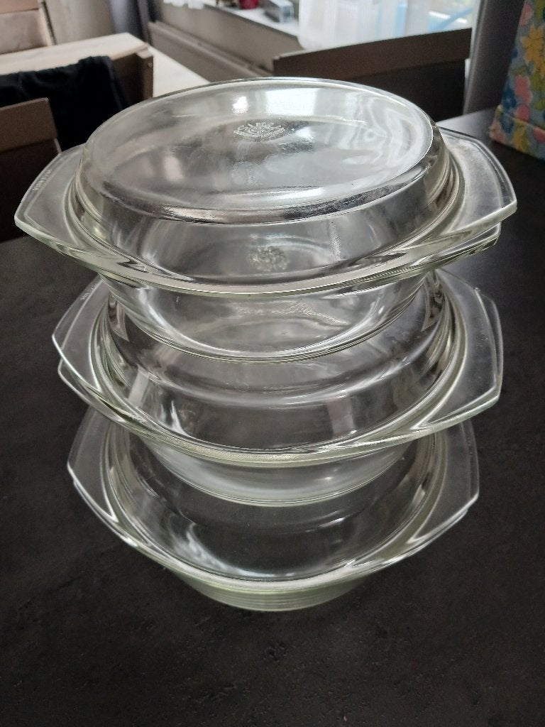 vuurvaste glazen kommen, Ophalen, Kom(men), Overige stijlen, Glas