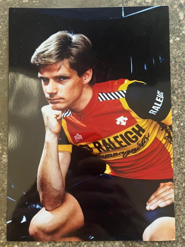 Leo van Vliet - TI Raleigh - persfoto - wielrennen, Verzenden, Zo goed als nieuw, Buitenlandse clubs, Spelerskaart