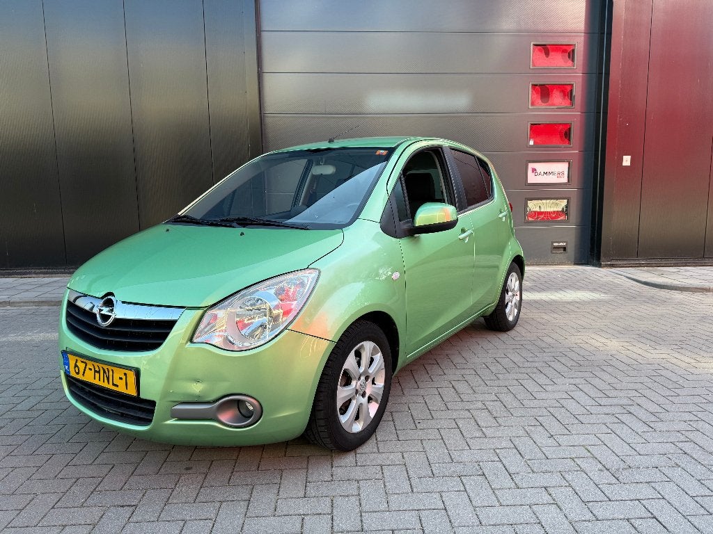 Opel Agila 1.2 16V Enjoy  2009 Groen, Auto's, Voorwielaandrijving, Stof, 40 €/maand, 4 cilinders