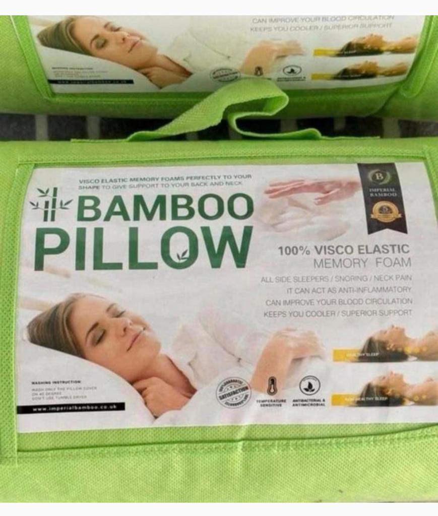Bamboe Memory-Foam Kussen Bamboo kussens zacht comfort Nieuw, Wit, Nieuw, Ophalen of Verzenden, H