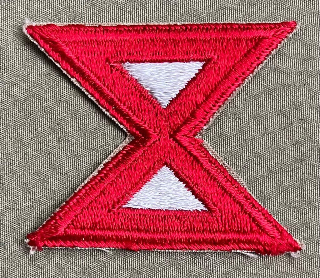 US WW2 Shoulder Patch - 10th Army PTO, Ophalen of Verzenden, Landmacht, Amerika, Embleem of Badge