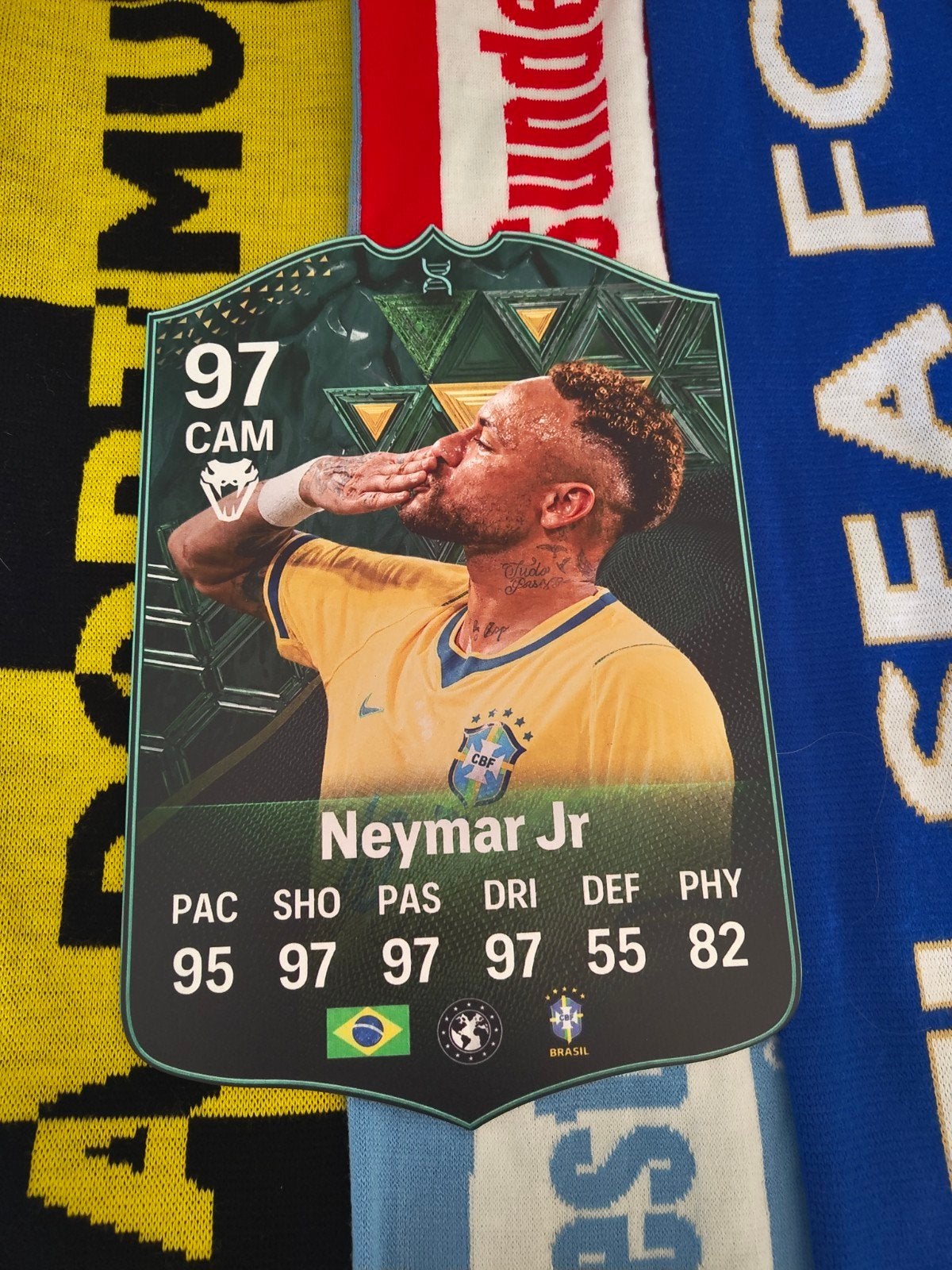 Voetbalkaartje (37cmx25cm) - Neymar, Ophalen of Verzenden, Zo goed als nieuw, Buitenlandse clubs, Poster, Plaatje of Sticker
