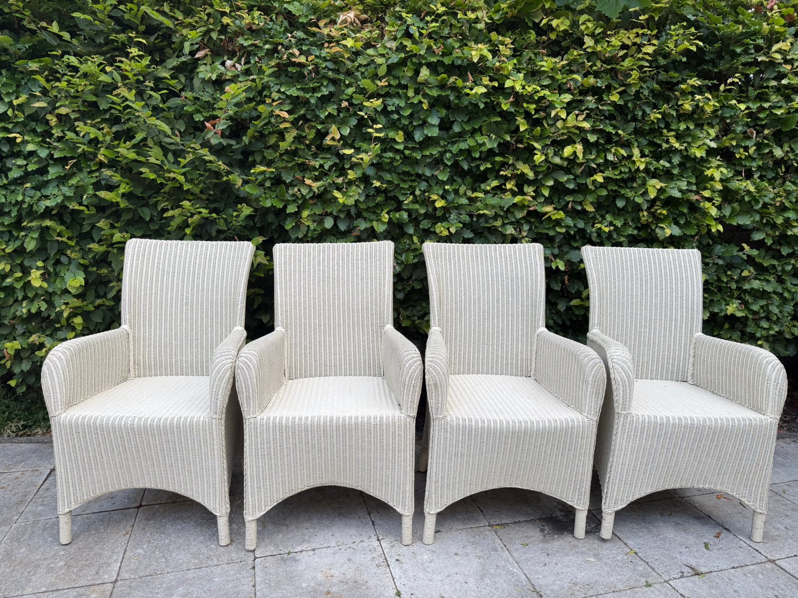 Lloyd Loom eetkamerstoelen 4 stuks, Ophalen, Zo goed als nieuw, Bruin, Vier